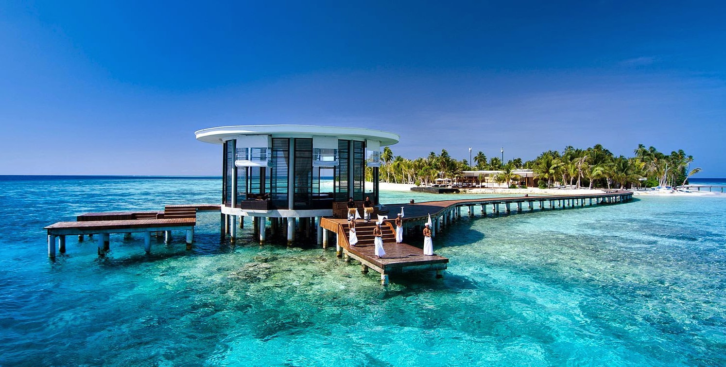 Molo di arrivo, viaggio alle Maldive