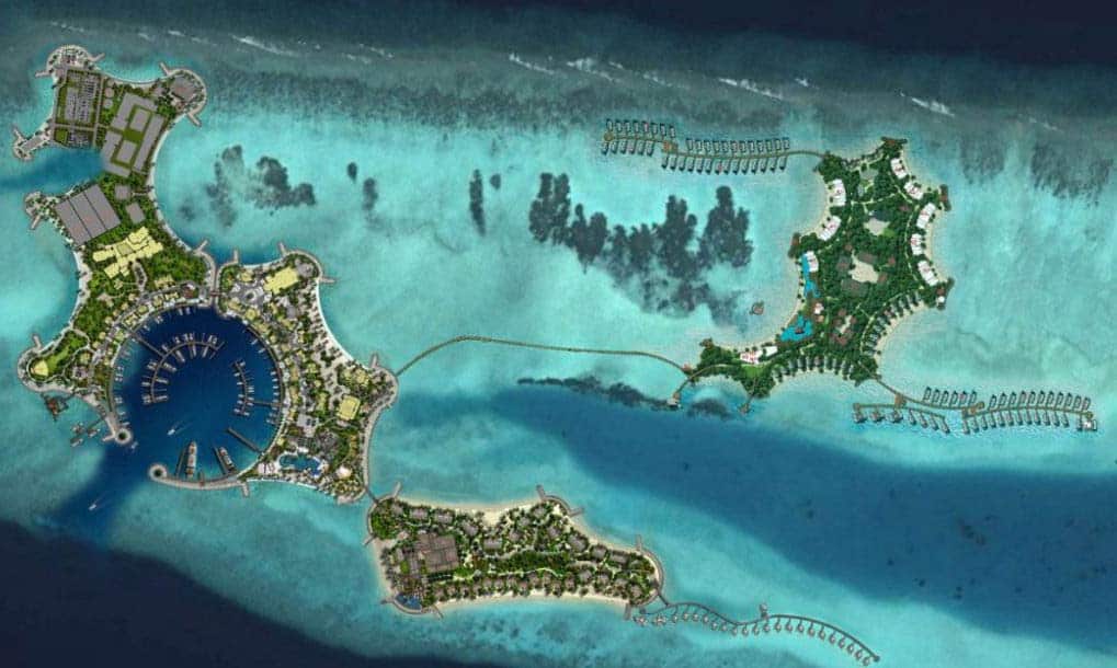 vista aerea de Crossroads Emboodhoo Lagoon